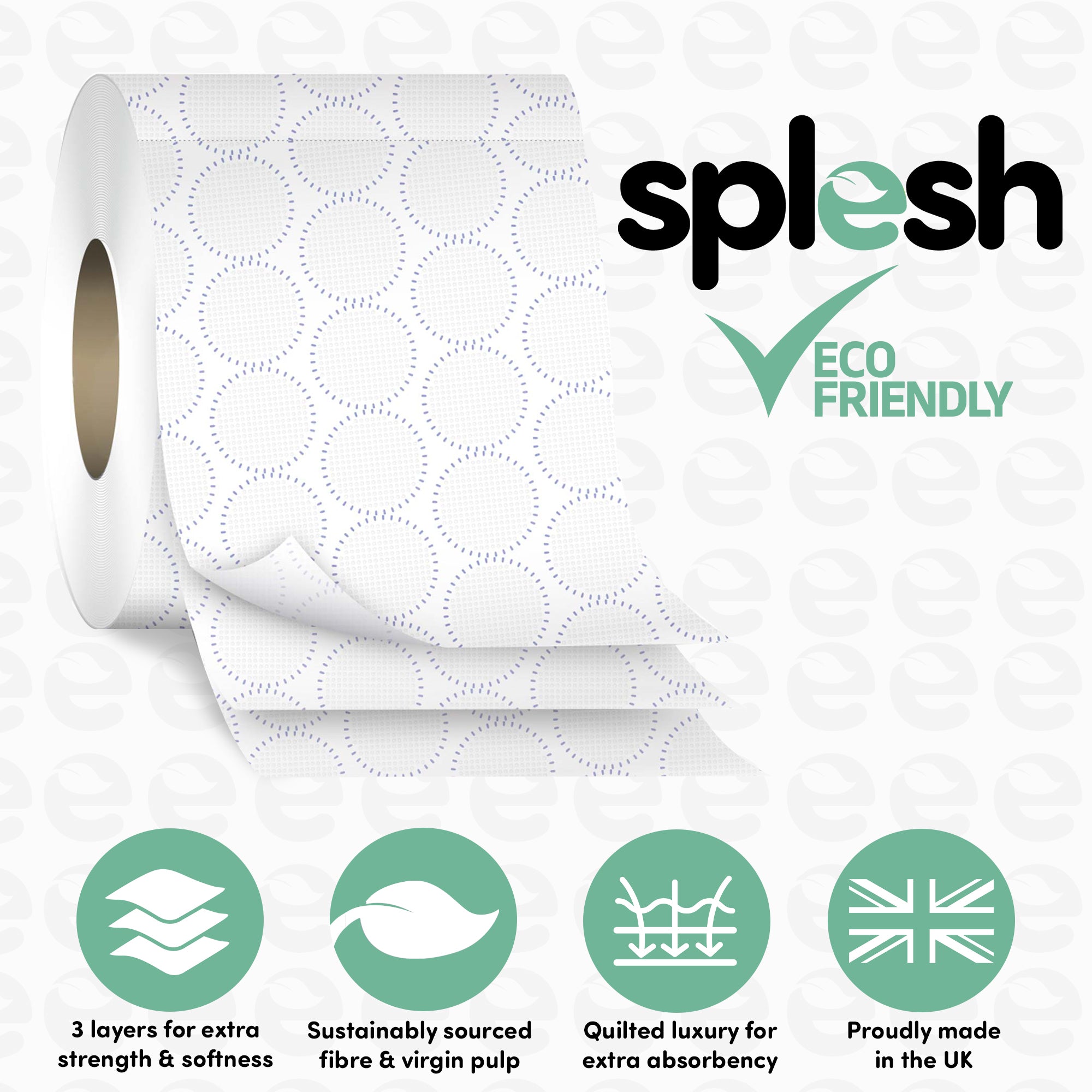 Splesh Toilet Roll, Soft & Quilted Eco-Friendly Lavender, 36 Rolls - Image 2