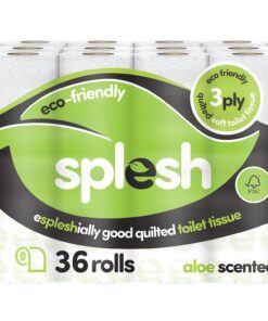 Splesh Toilet Roll Eco-Friendly, Soft & Quilted, Aloe Vera 36 Rolls
