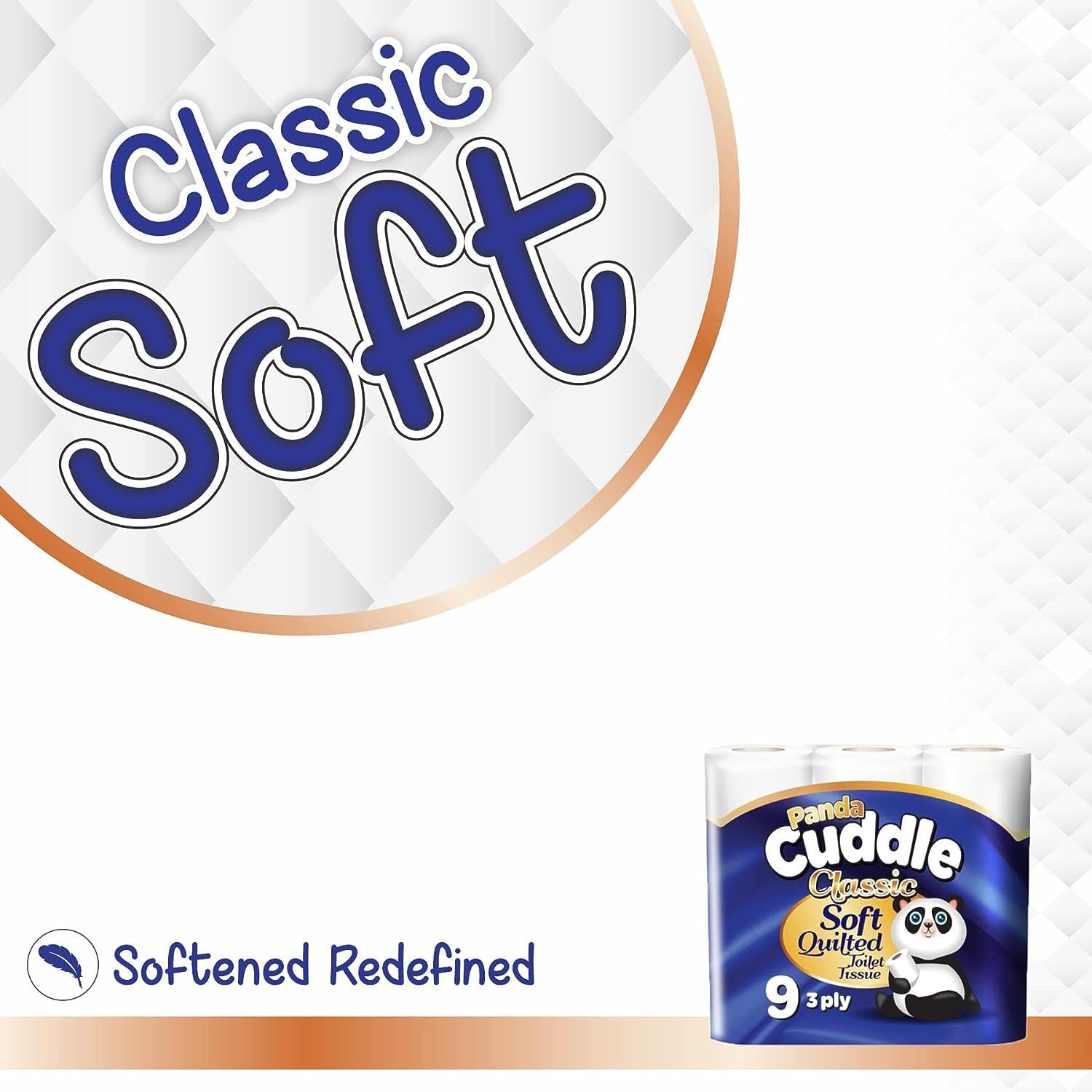 Panda Cuddle Soft Quilted Toilet Rolls, Super Quality Classic 3 Ply Toilet Tissue Unscented, 72 Rolls - Image 4